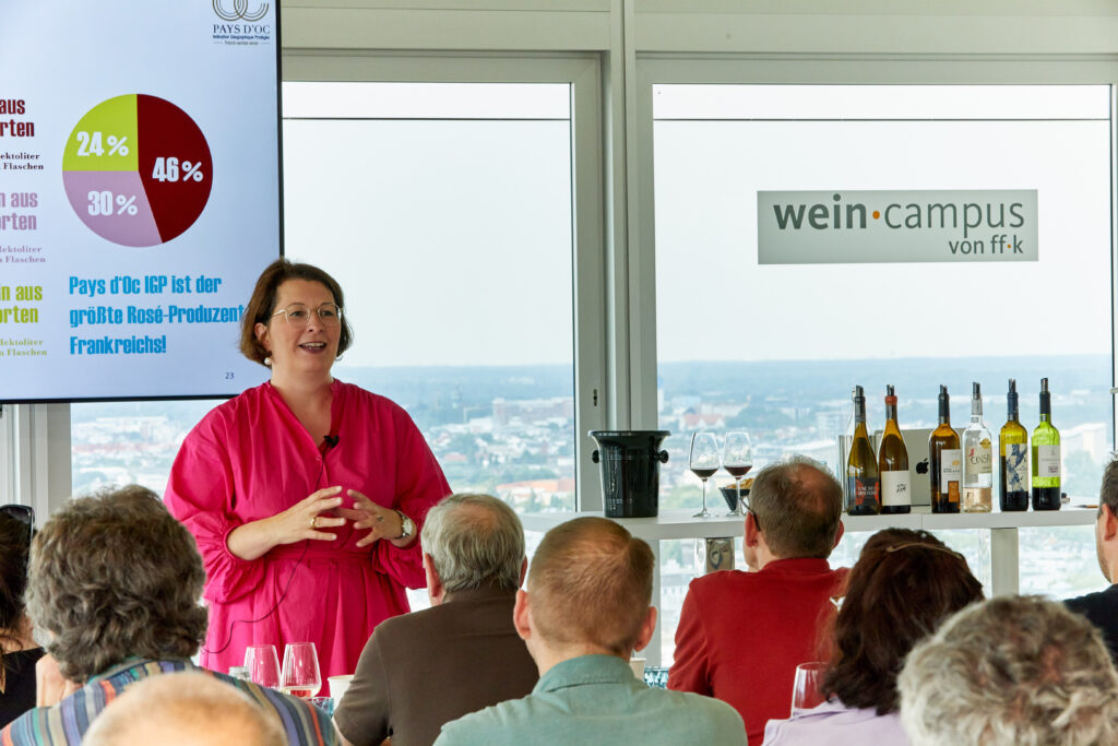 Romana Echensperger MW präsentiert Pays d'Oc IGP Weine in einer Masterclass